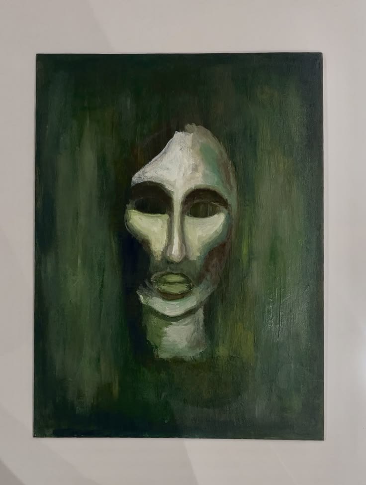 Konstverket "empty" 2026, AKRYL PÅ PLATT CANVAS SKIVA, SKYDDAD MED VARNISH GLOSS, 30 X 40 CM
