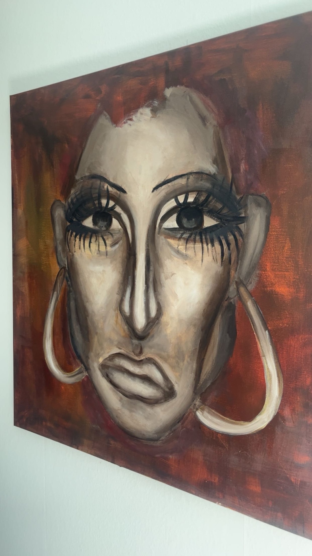 Konstverket "Donna", AKRYL PÅ CANVAS, SKYDDAD MED VARNISH GLOSS, 100X 100 CM