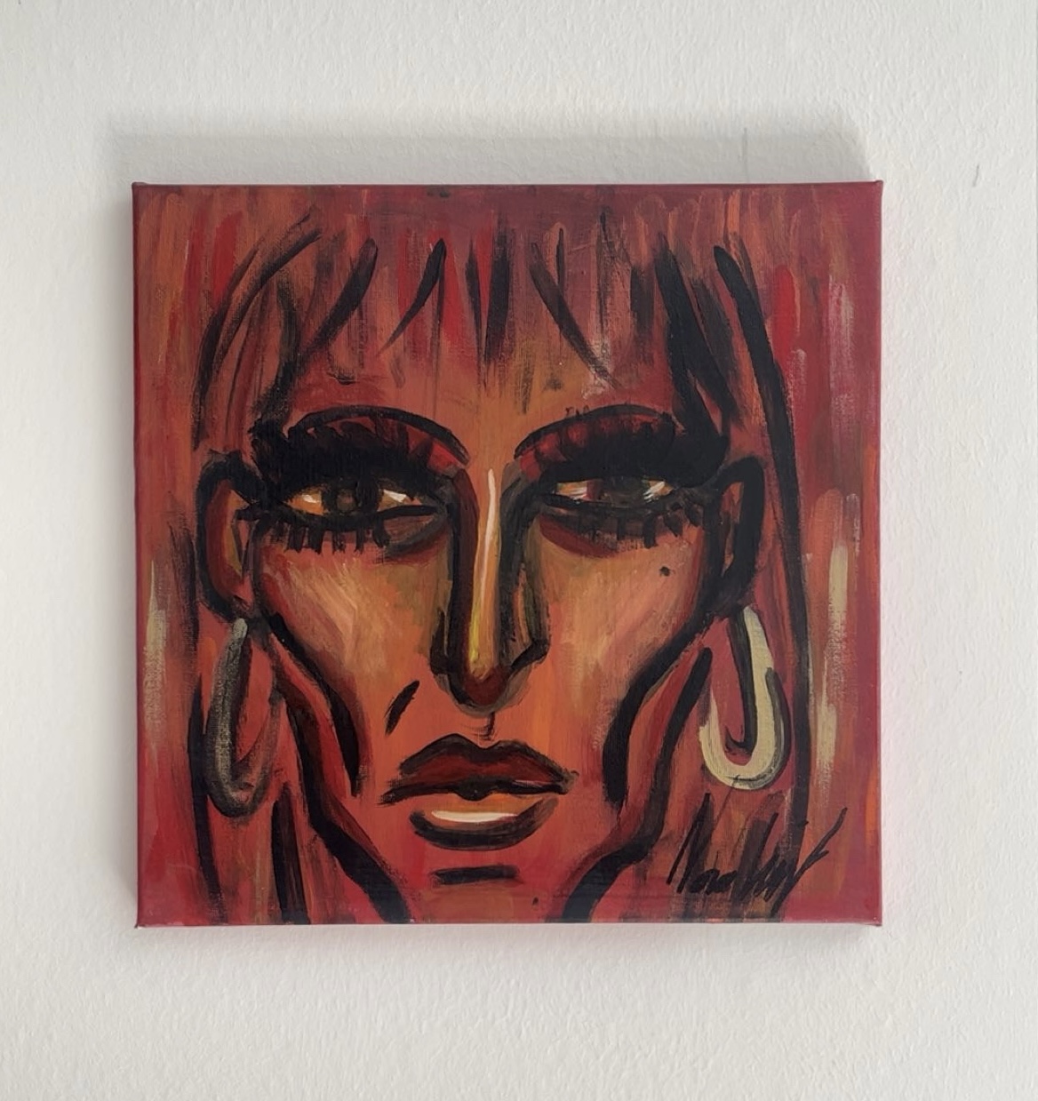Konstverket "wild 2.0", AKRYL PÅ CANVAS, SKYDDAD MED VARNISH GLOSS, 30X30 CM