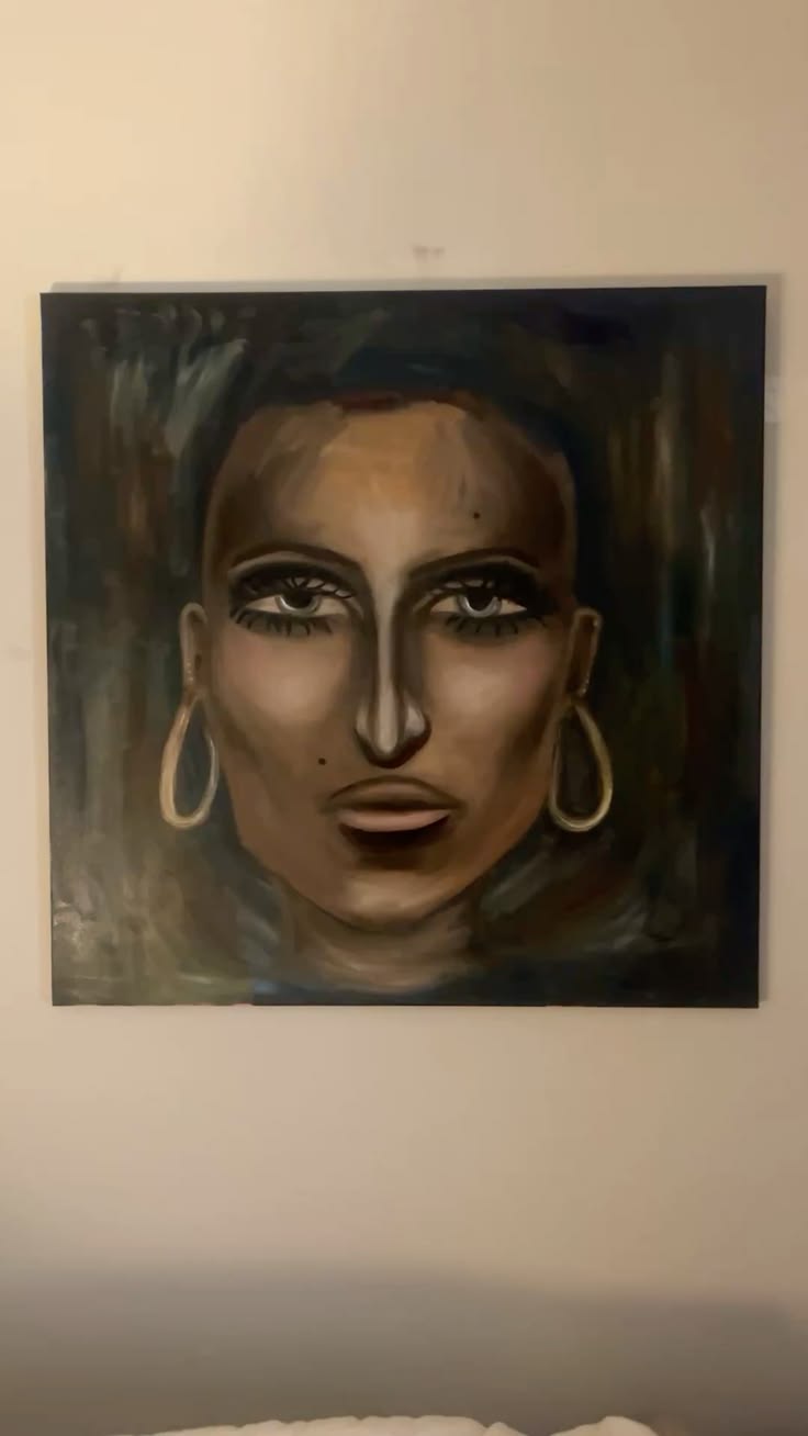 Konstverket "Namnlös", OLJA PÅ CANVAS, SKYDDAD MED VARNISH GLOSS, 80 X 80 CM