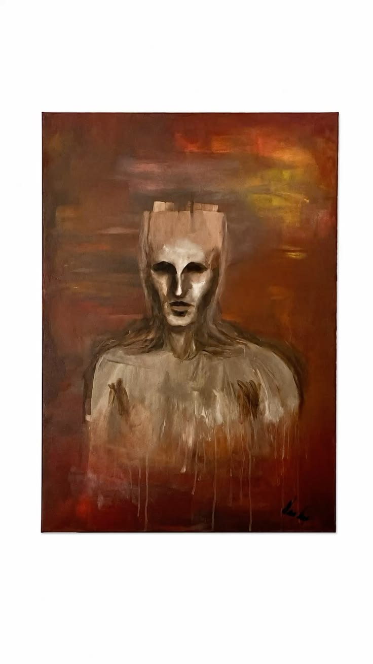 Konstverket " Fading Out Of Existence", AKRYL PÅ CANVAS, SKYDDAD MED VARNISH GLOSS, 50 × 70 CM